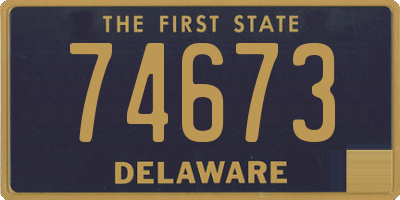 DE license plate 74673