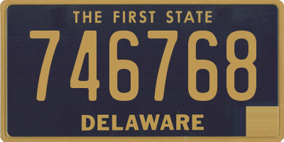DE license plate 746768
