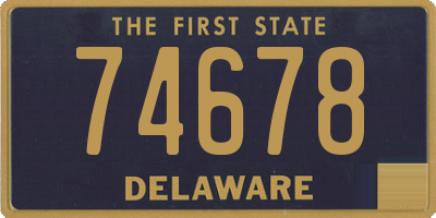 DE license plate 74678