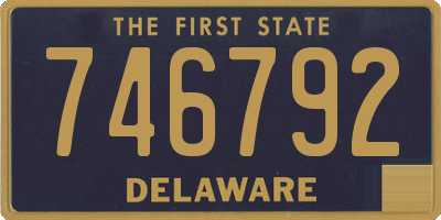 DE license plate 746792