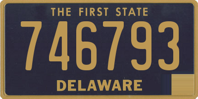 DE license plate 746793
