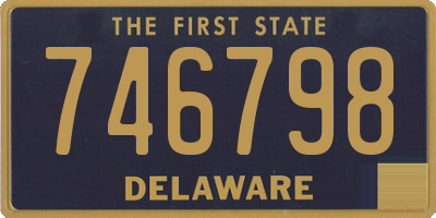 DE license plate 746798