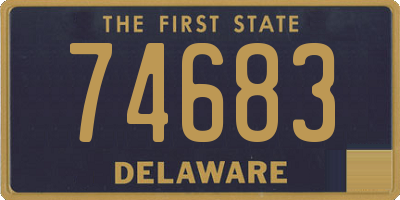 DE license plate 74683
