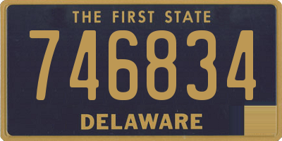 DE license plate 746834