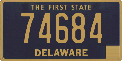 DE license plate 74684