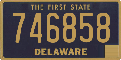 DE license plate 746858