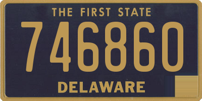 DE license plate 746860