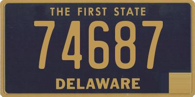 DE license plate 74687