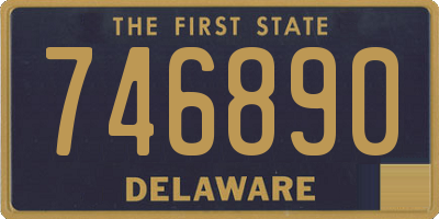 DE license plate 746890