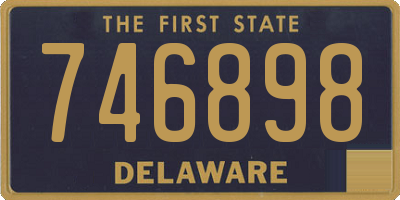 DE license plate 746898