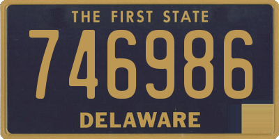 DE license plate 746986