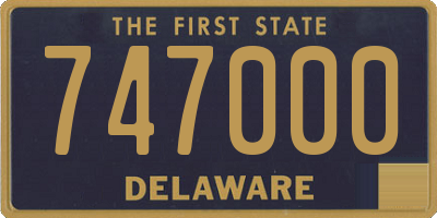 DE license plate 747000