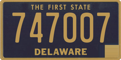 DE license plate 747007