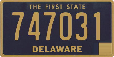 DE license plate 747031