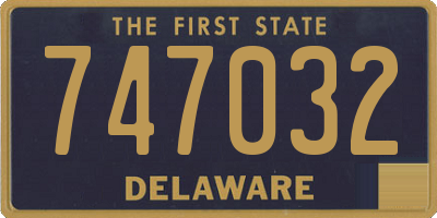 DE license plate 747032