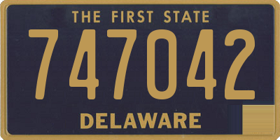 DE license plate 747042