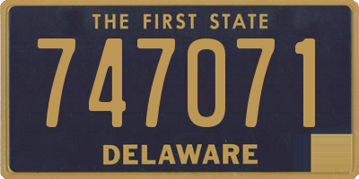 DE license plate 747071