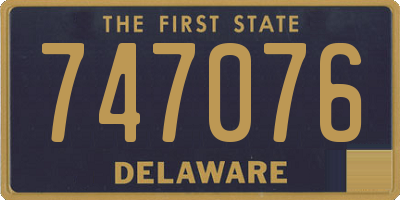 DE license plate 747076