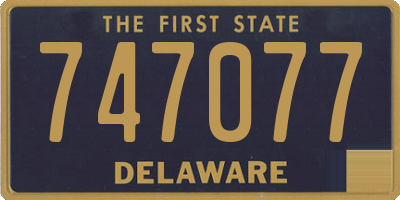 DE license plate 747077