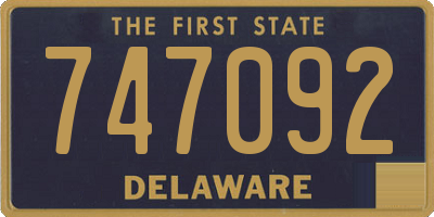 DE license plate 747092