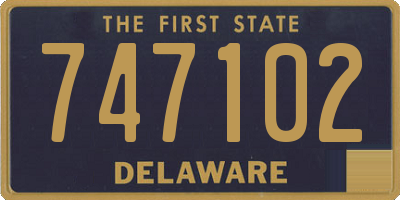 DE license plate 747102