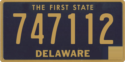 DE license plate 747112