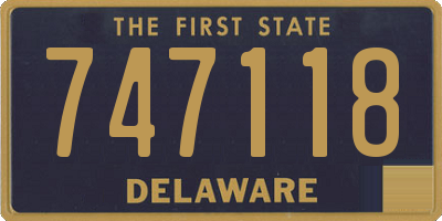 DE license plate 747118