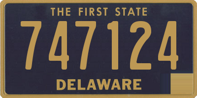 DE license plate 747124