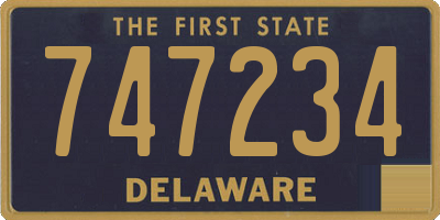 DE license plate 747234