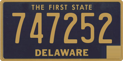 DE license plate 747252