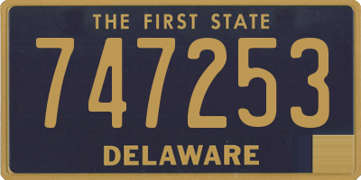 DE license plate 747253