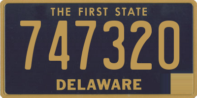 DE license plate 747320