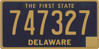 DE license plate 747327