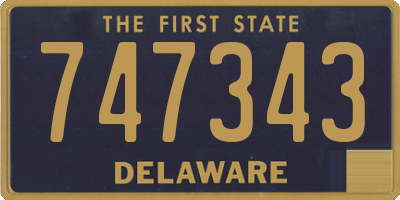DE license plate 747343