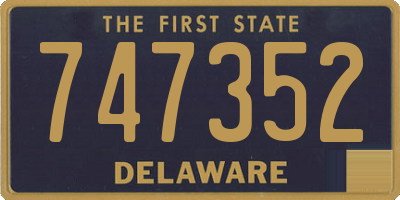 DE license plate 747352