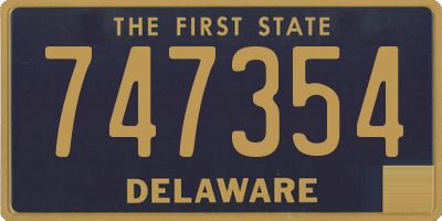 DE license plate 747354