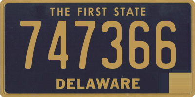 DE license plate 747366