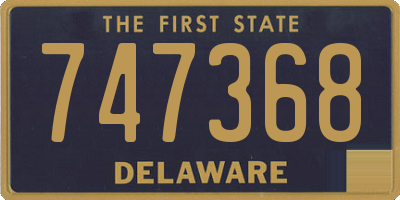 DE license plate 747368