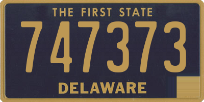 DE license plate 747373