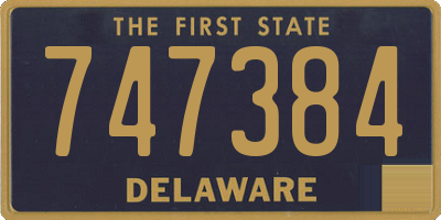 DE license plate 747384