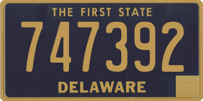 DE license plate 747392