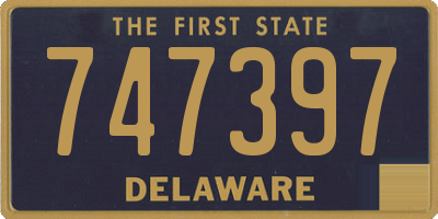 DE license plate 747397