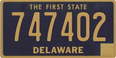 DE license plate 747402