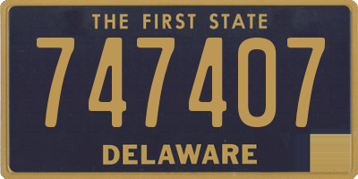 DE license plate 747407