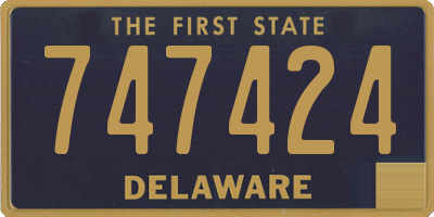 DE license plate 747424