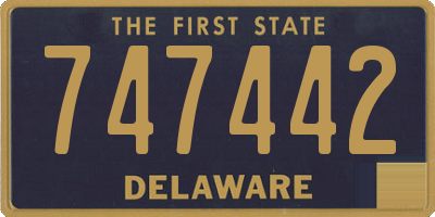 DE license plate 747442
