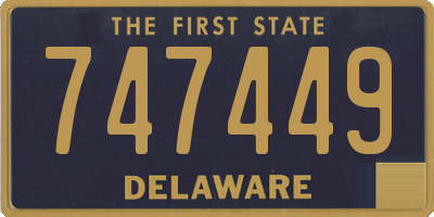 DE license plate 747449