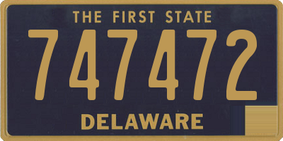DE license plate 747472