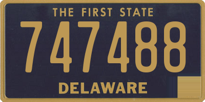 DE license plate 747488
