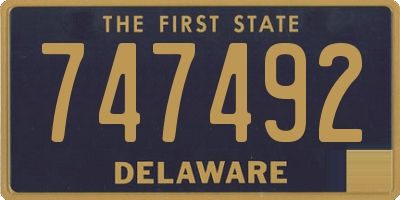 DE license plate 747492